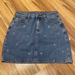 Shein daisy jean skirt